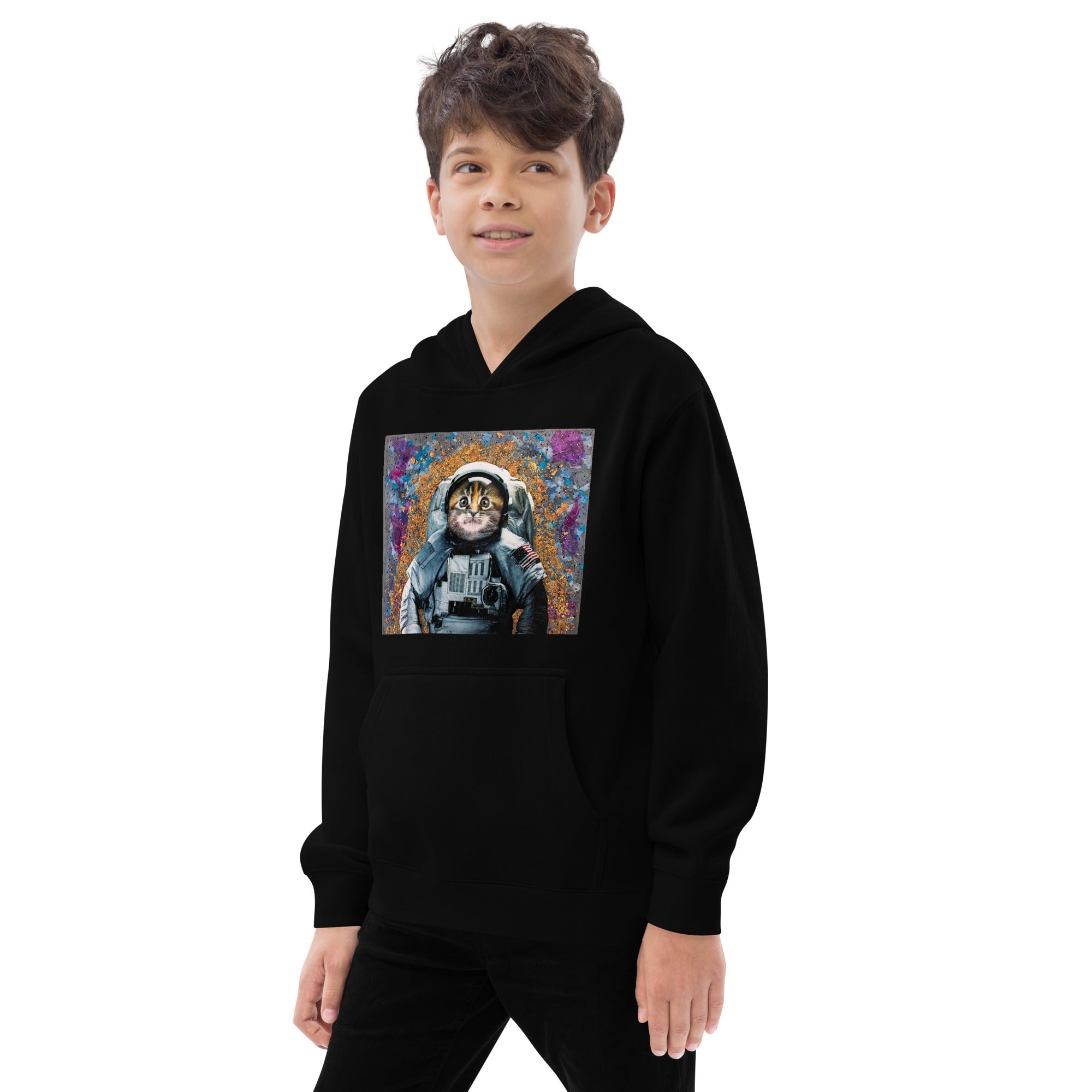 Catsronaut Kids fleece hoodie