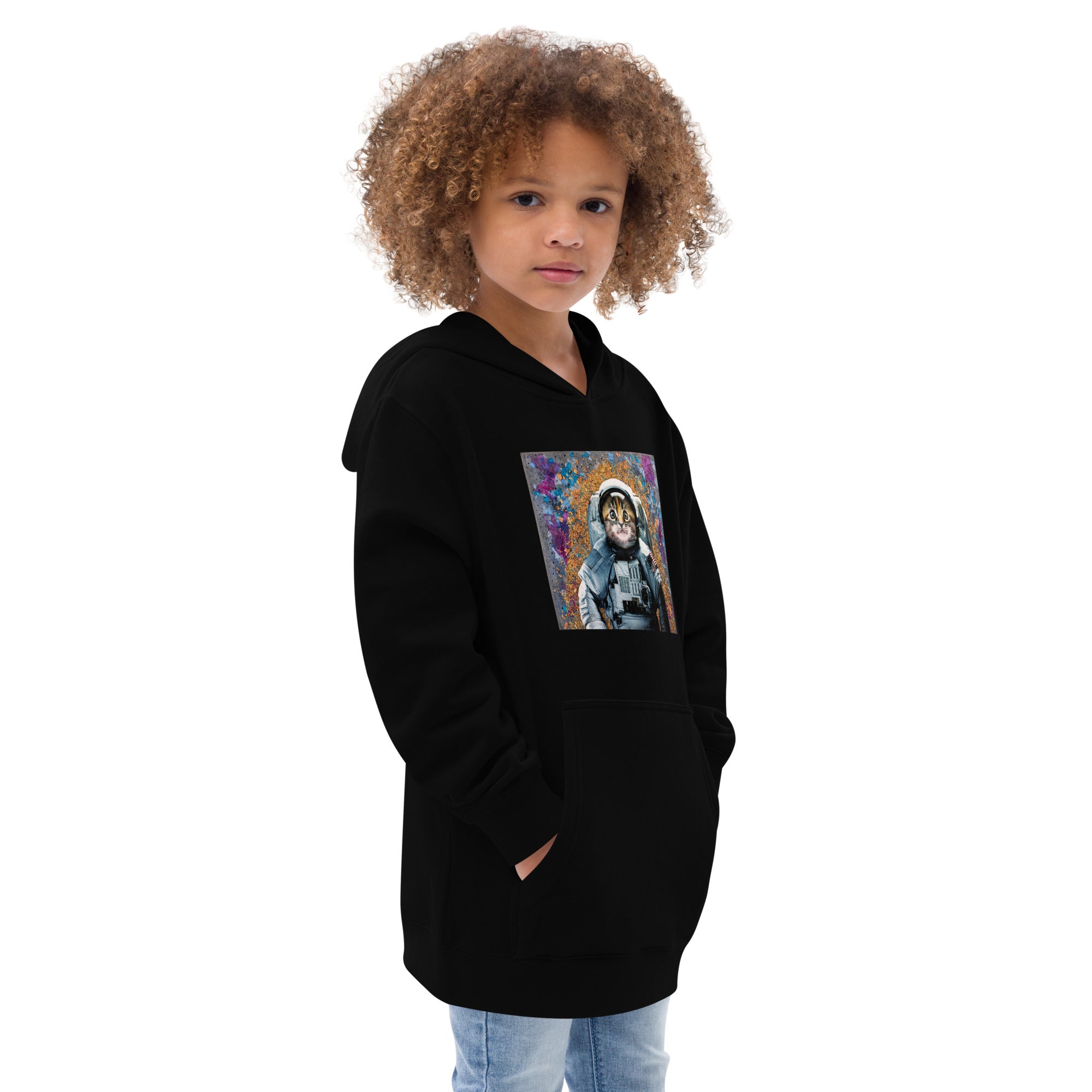 Catsronaut Kids fleece hoodie