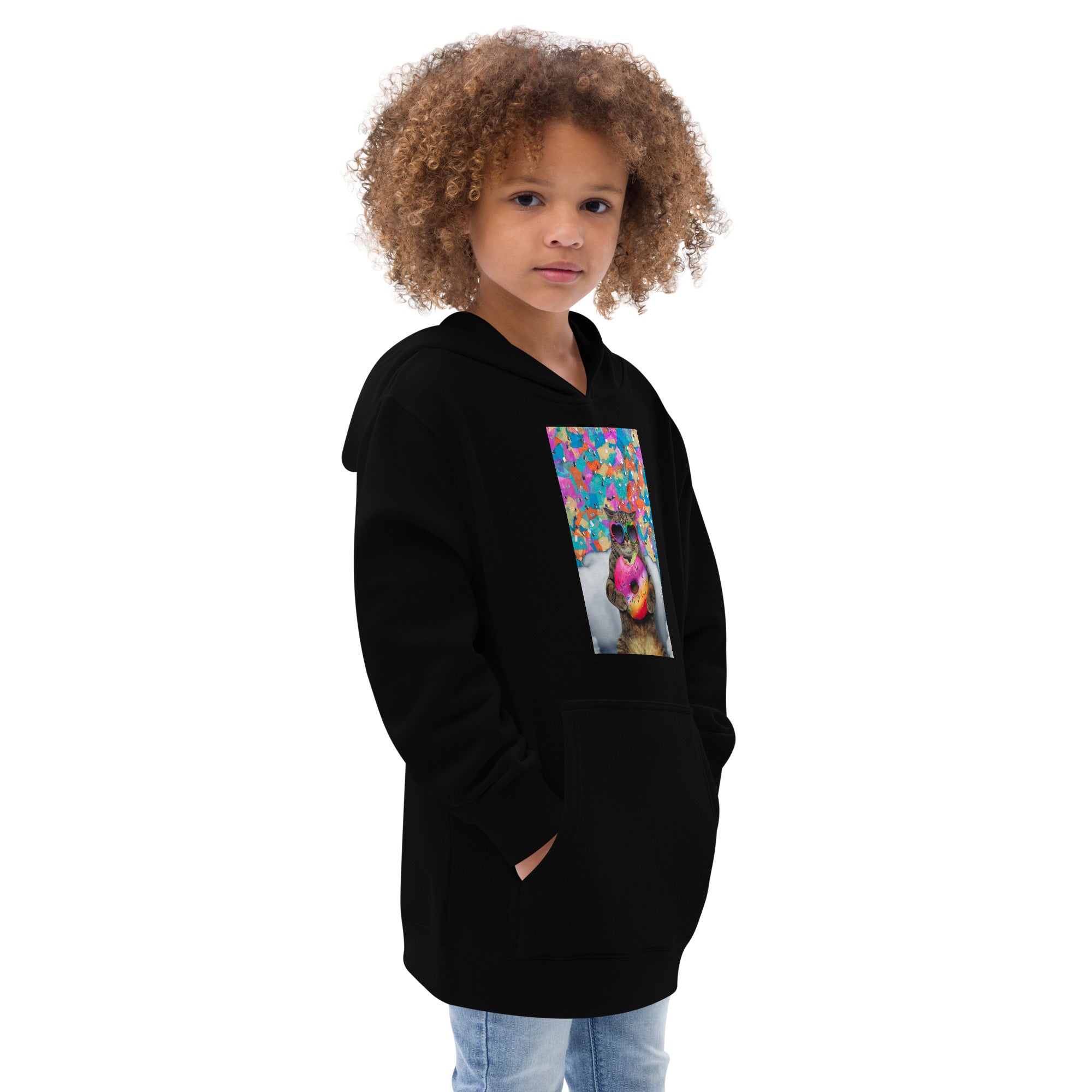 Cupcake Cat Kids fleece hoodie