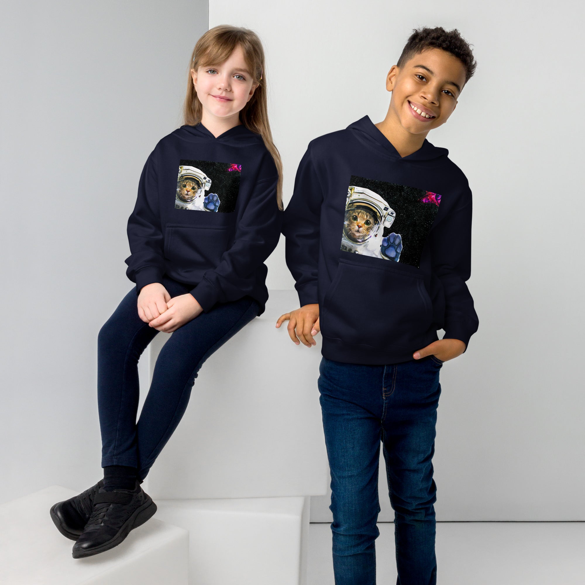 Space Cat Kids fleece hoodie