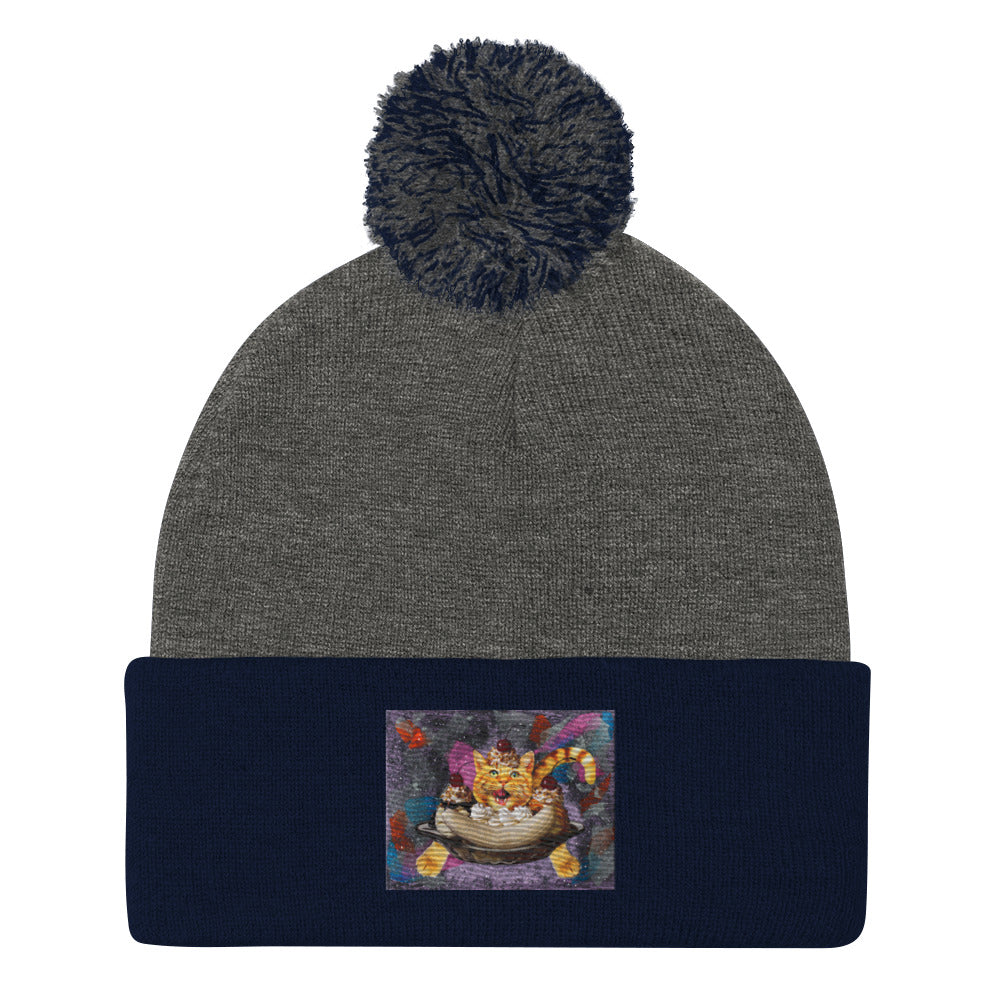 Sundae, Sundae, Sundae Cat Pom-Pom Beanie