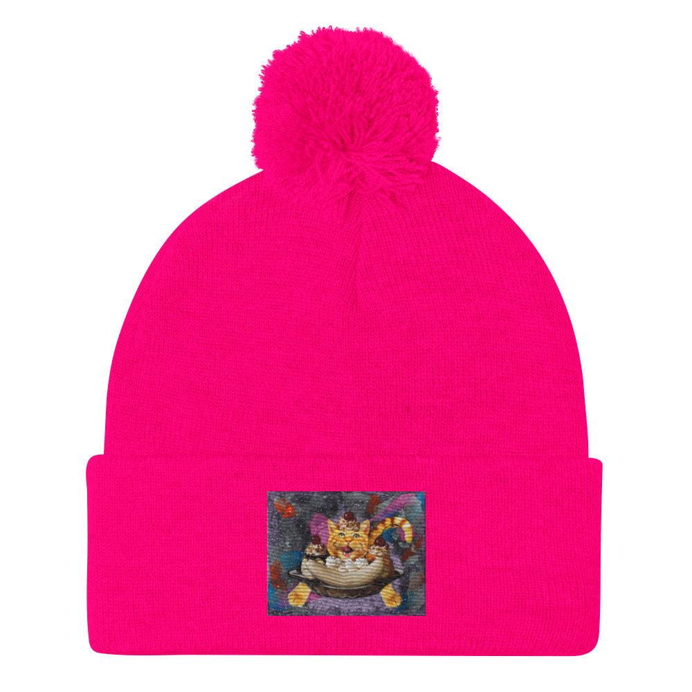 Sundae, Sundae, Sundae Cat Pom-Pom Beanie