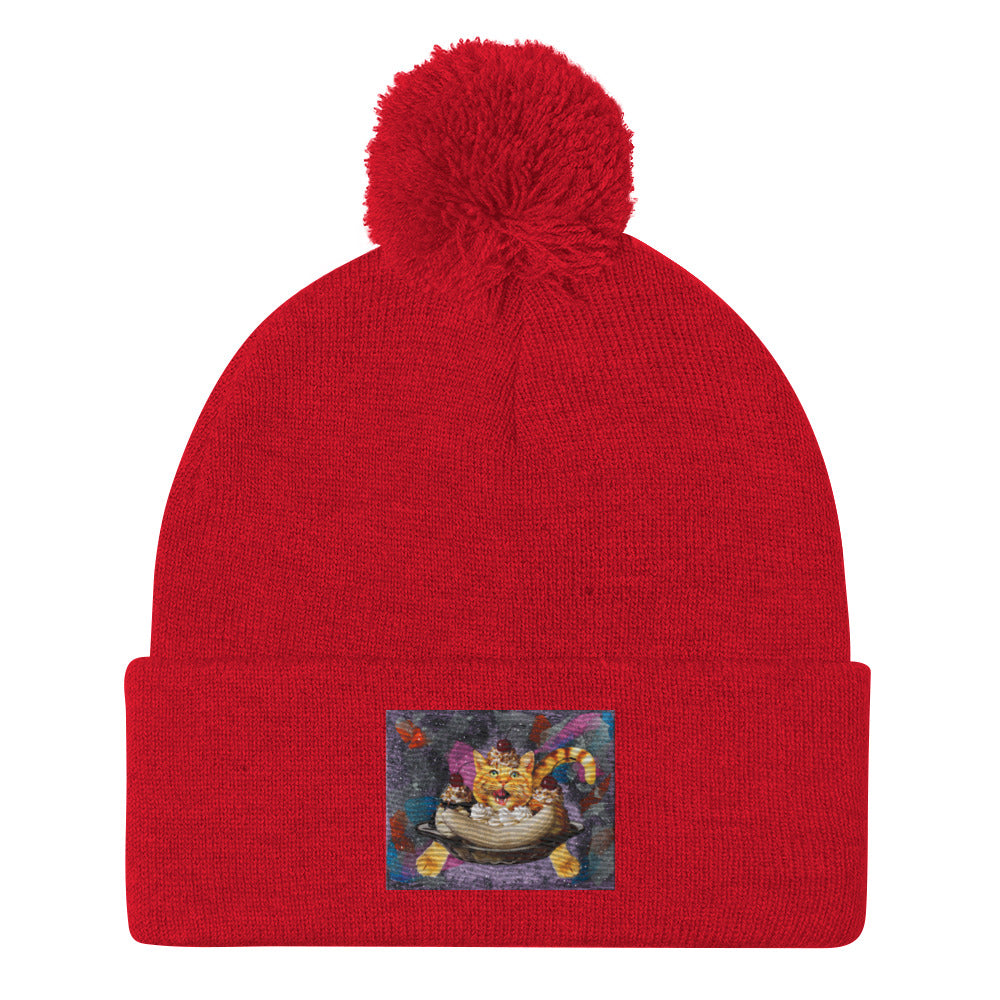 Sundae, Sundae, Sundae Cat Pom-Pom Beanie