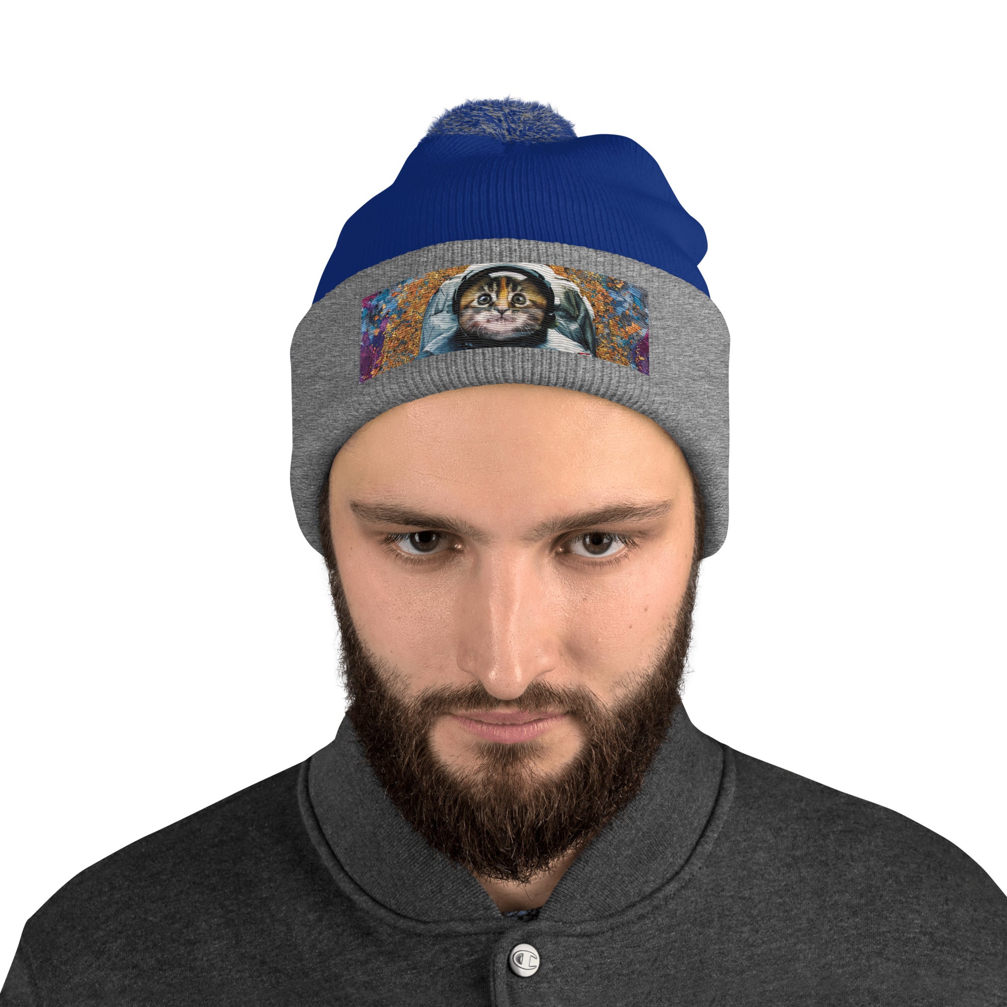 Catstronaut Pom-Pom Beanie