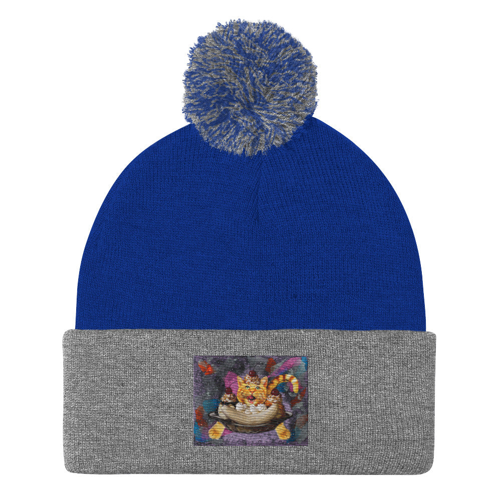 Sundae, Sundae, Sundae Cat Pom-Pom Beanie