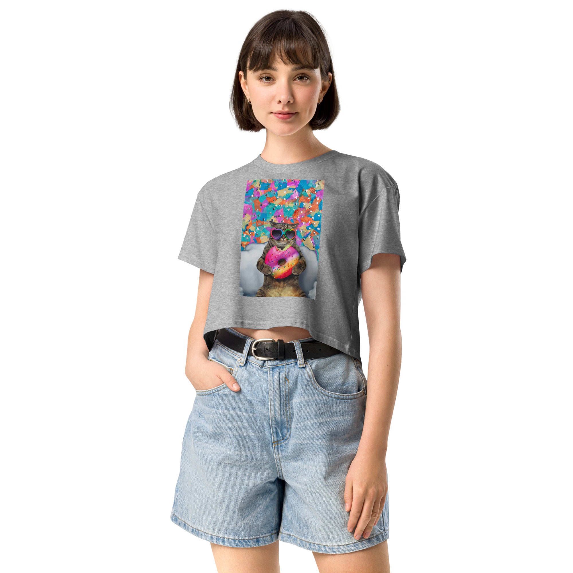 cupcake Cat Women’s crop top