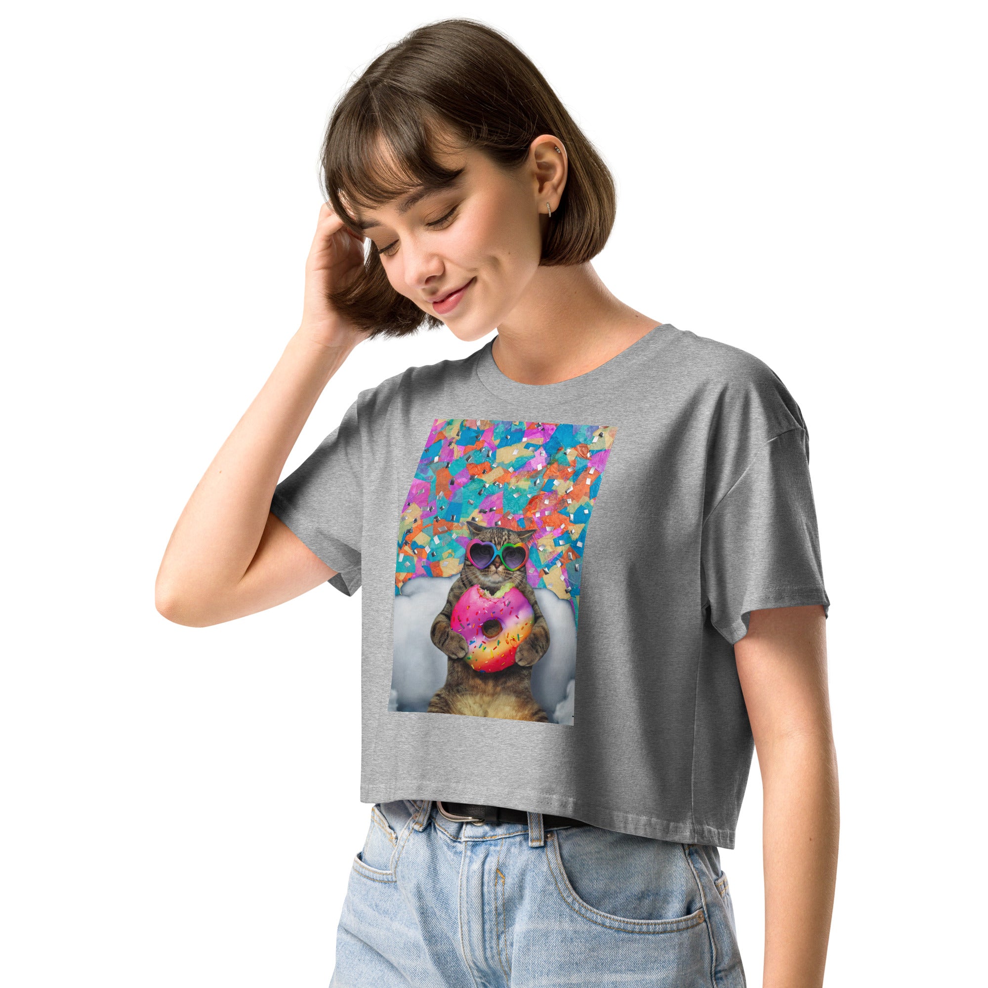 cupcake Cat Women’s crop top