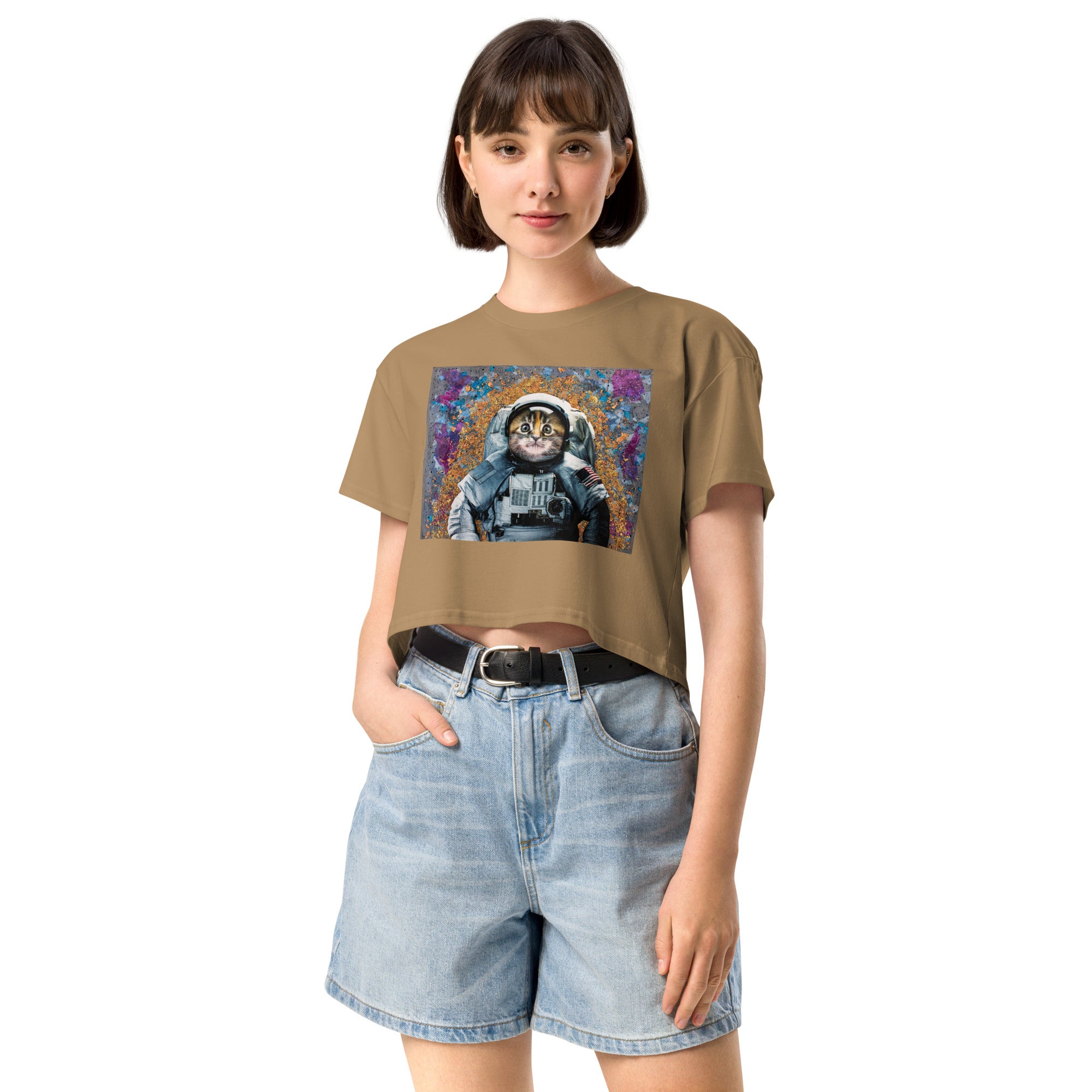 Catsronaut Women’s Crop Top