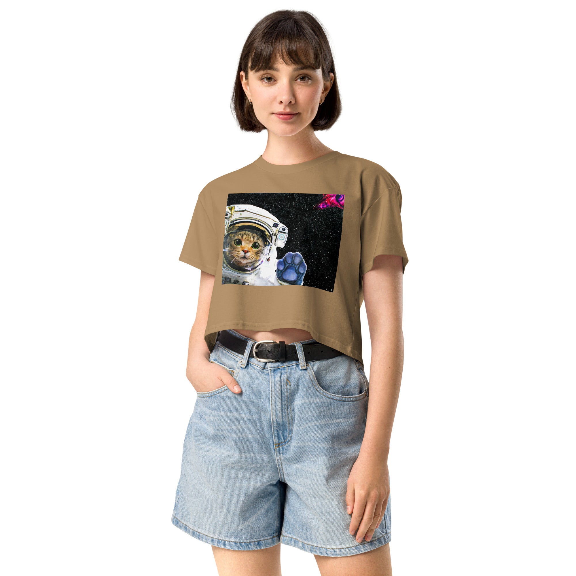 Catstronaut Women’s Crop Top