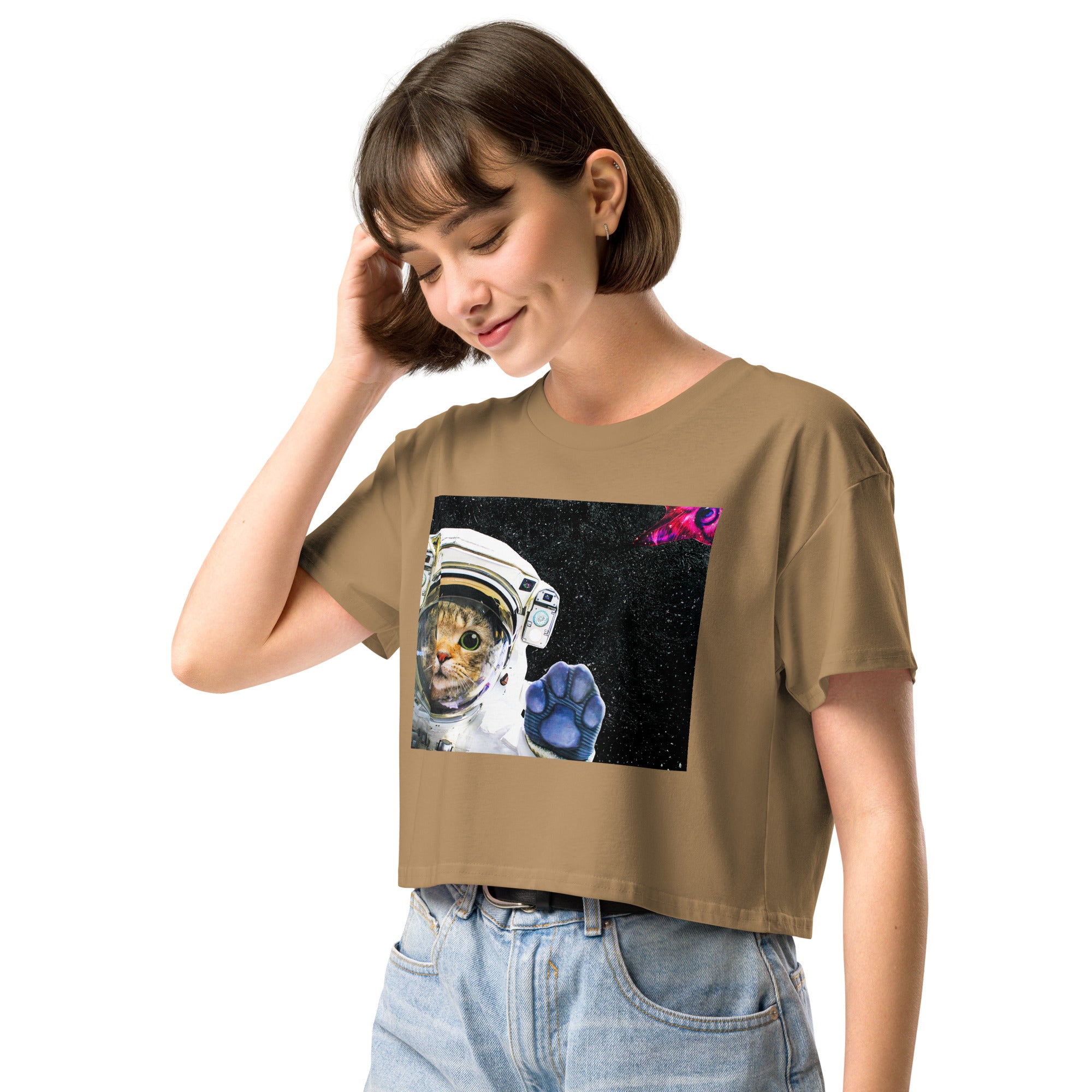 Catstronaut Women’s Crop Top