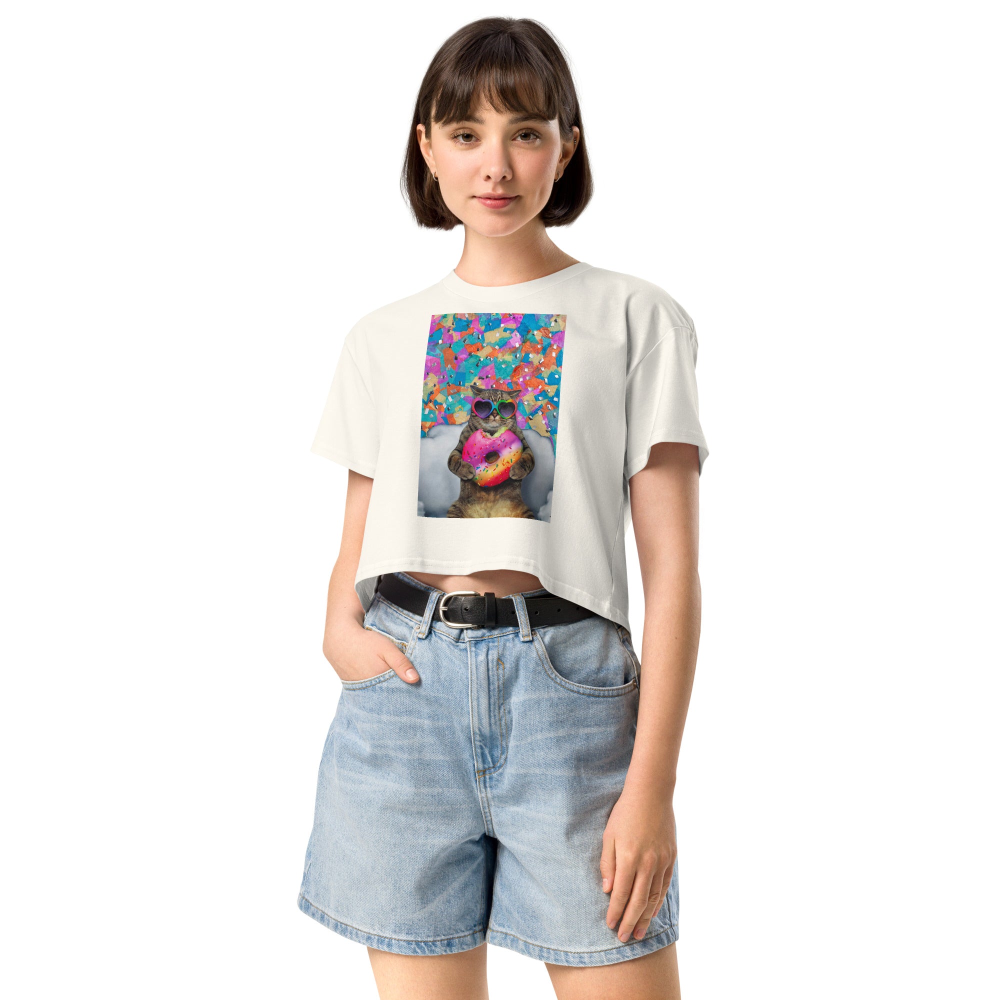 cupcake Cat Women’s crop top