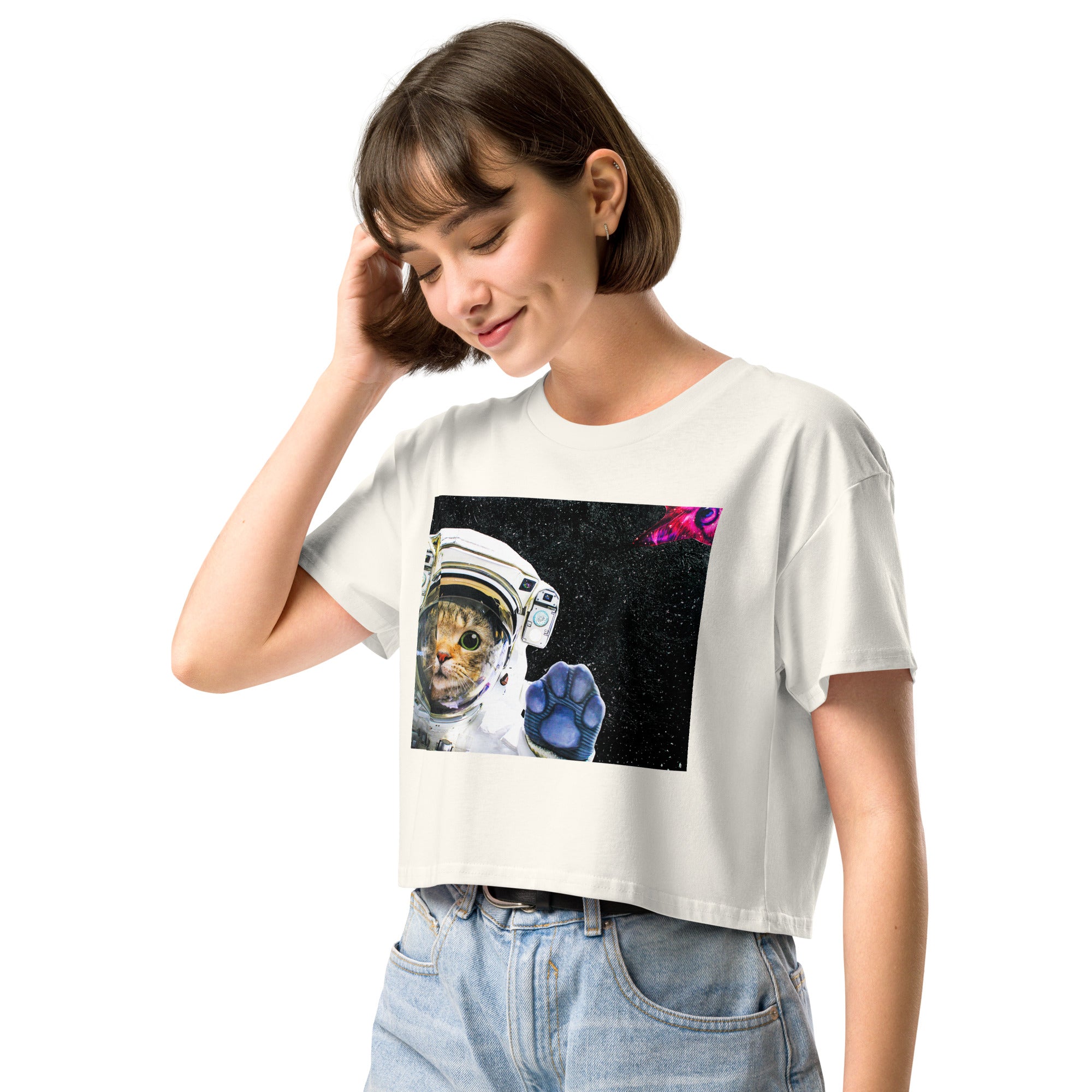 Catstronaut Women’s Crop Top